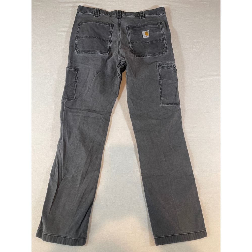 Carhartt Rugged Flex Relaxed Fit Canvas Double-Front Utility Work Pants 34x32 - Picture 4 of 16